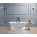 Freestanding Cast Iron Enamel Double End Pedestal Bathtub